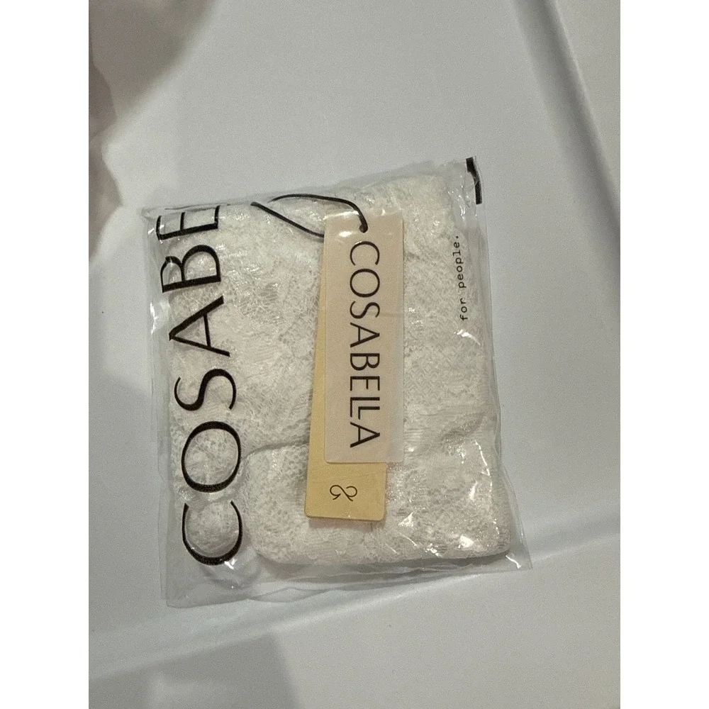 Cosabella white Never Say Never  Lace G-String Luxury Italian Intimates L New